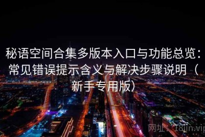 秘语空间合集多版本入口与功能总览：常见错误提示含义与解决步骤说明（新手专用版）