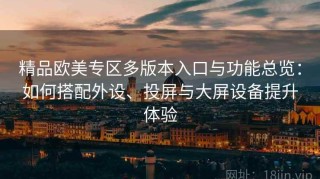 精品欧美专区多版本入口与功能总览：如何搭配外设、投屏与大屏设备提升体验