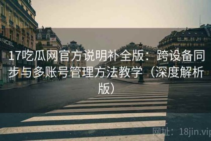 17吃瓜网官方说明补全版：跨设备同步与多账号管理方法教学（深度解析版）