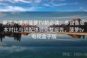 新用户使用菠萝TV前必读：多设备版本对比与适配体验完整报告，菠萝tv电视盒子版