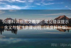 91爆料详细图文教学：常见错误提示含义与解决步骤说明（深度解析版）