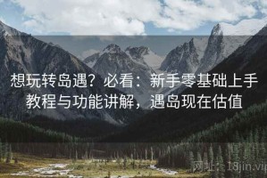 想玩转岛遇？必看：新手零基础上手教程与功能讲解，遇岛现在估值