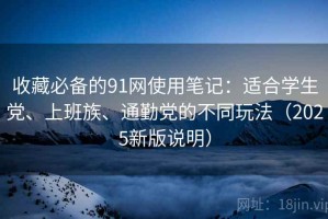 收藏必备的91网使用笔记：适合学生党、上班族、通勤党的不同玩法（2025新版说明）