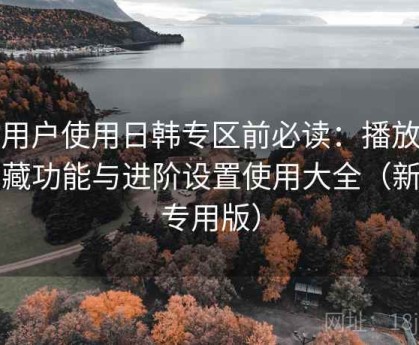 新用户使用日韩专区前必读：播放器隐藏功能与进阶设置使用大全（新手专用版）