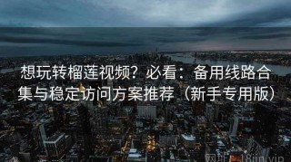 想玩转榴莲视频？必看：备用线路合集与稳定访问方案推荐（新手专用版）