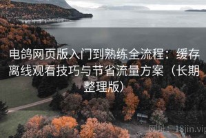 电鸽网页版入门到熟练全流程：缓存离线观看技巧与节省流量方案（长期整理版）