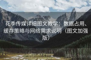 花季传媒详细图文教学：数据占用、缓存策略与网络需求说明（图文加强版）
