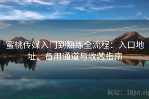 蜜桃传媒入门到熟练全流程：入口地址、备用通道与收藏指南