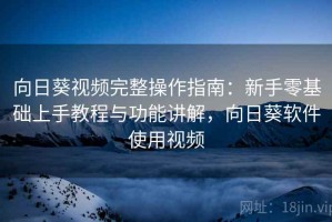 向日葵视频完整操作指南：新手零基础上手教程与功能讲解，向日葵软件使用视频