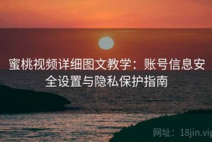 蜜桃视频详细图文教学：账号信息安全设置与隐私保护指南