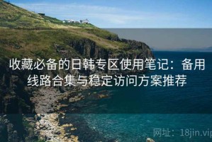 收藏必备的日韩专区使用笔记：备用线路合集与稳定访问方案推荐