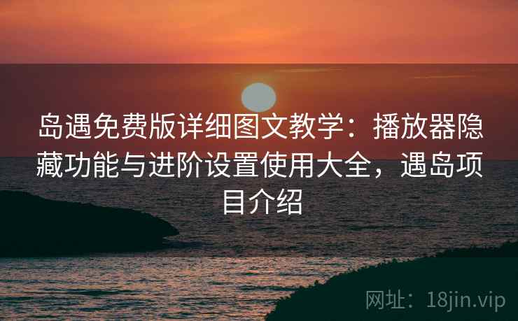 岛遇免费版详细图文教学：播放器隐藏功能与进阶设置使用大全，遇岛项目介绍
