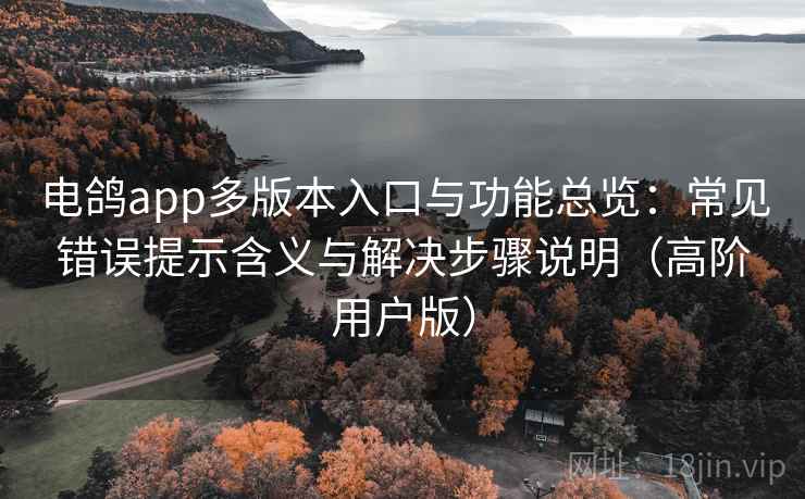 电鸽app多版本入口与功能总览：常见错误提示含义与解决步骤说明（高阶用户版）