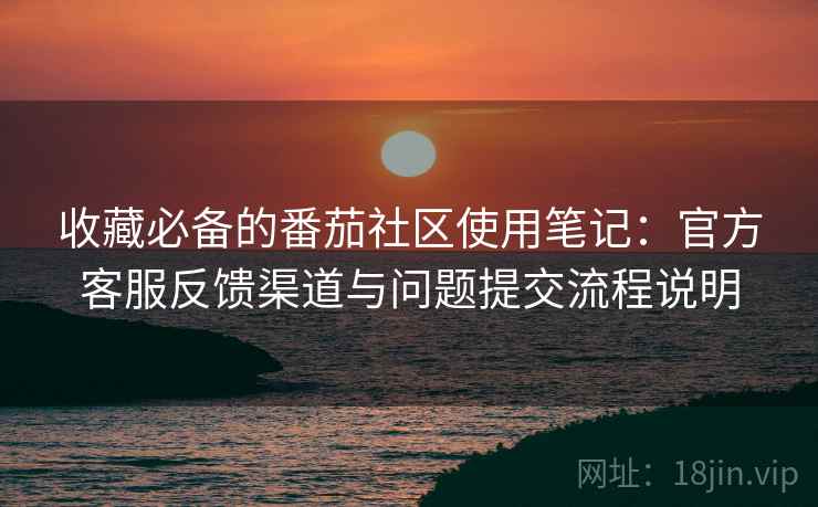 收藏必备的番茄社区使用笔记：官方客服反馈渠道与问题提交流程说明