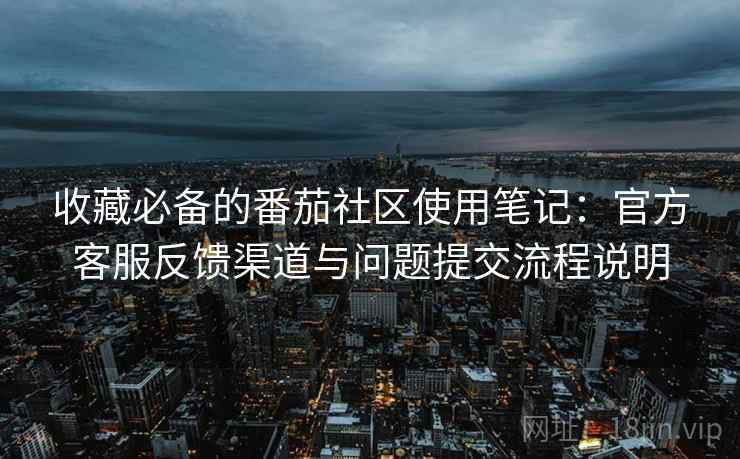 收藏必备的番茄社区使用笔记：官方客服反馈渠道与问题提交流程说明