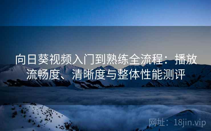 向日葵视频入门到熟练全流程:播放流畅度、清晰度与整体性能测评 向日葵视频入门到熟练全流程:播放流畅度、清晰度与整体性能测评