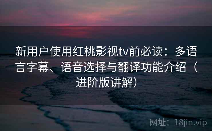 新用户使用红桃影视tv前必读:多语言字幕、语音选择与翻译功能介绍(进阶版讲解) 新用户使用红桃影视tv前必读:多语言字幕、语音选择与翻译功能介绍(进阶版讲解)