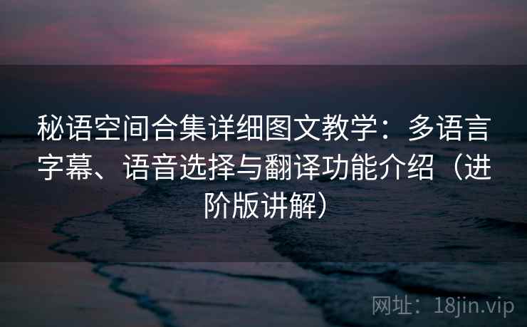 秘语空间合集详细图文教学:多语言字幕、语音选择与翻译功能介绍(进阶版讲解) 秘语空间合集详细图文教学:多语言字幕、语音选择与翻译功能介绍(进阶版讲解)